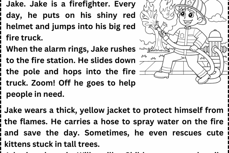 Fire Safety Reading Comprehension Worksheets
