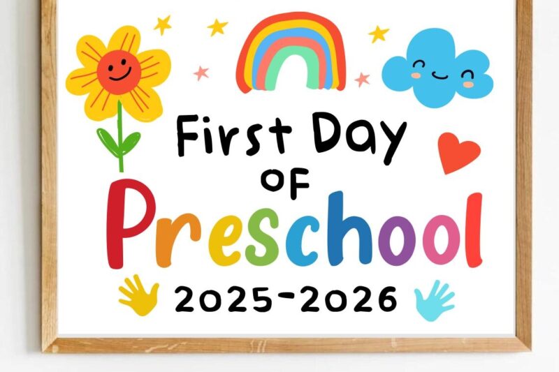 First Day Of Preschool Printables 2026
