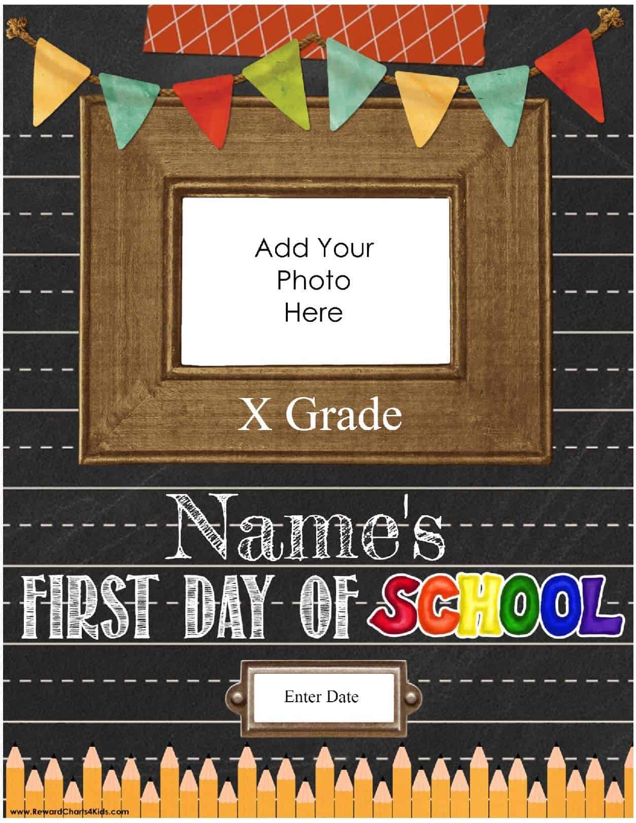 First Day Of School Certificate First Day Of School Certificate