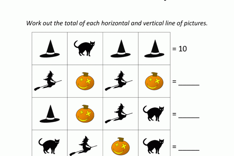 Free Printable First Grade Halloween Worksheets