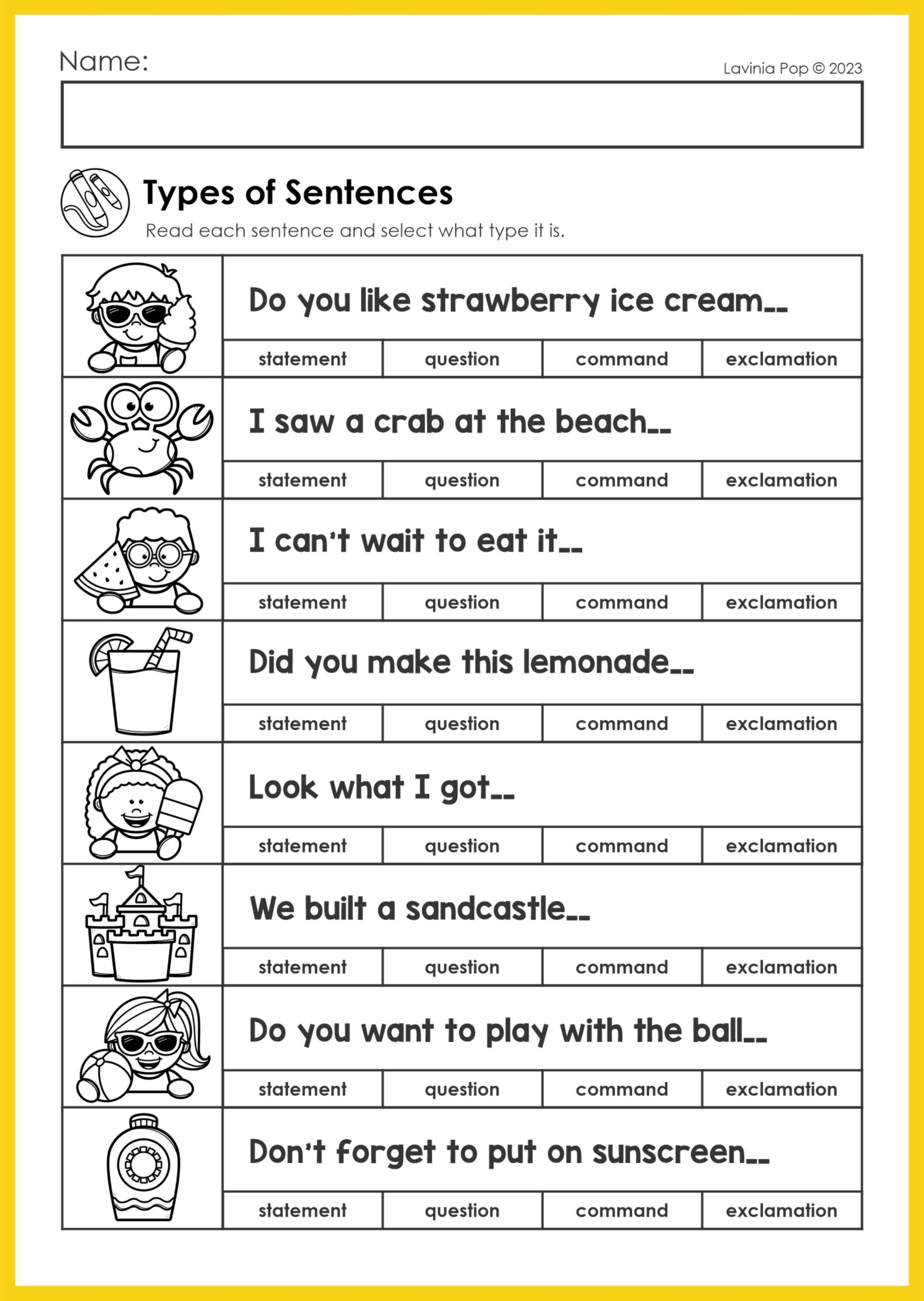 First Grade Worksheets Summer SAMPLE JPG4 1 In My World