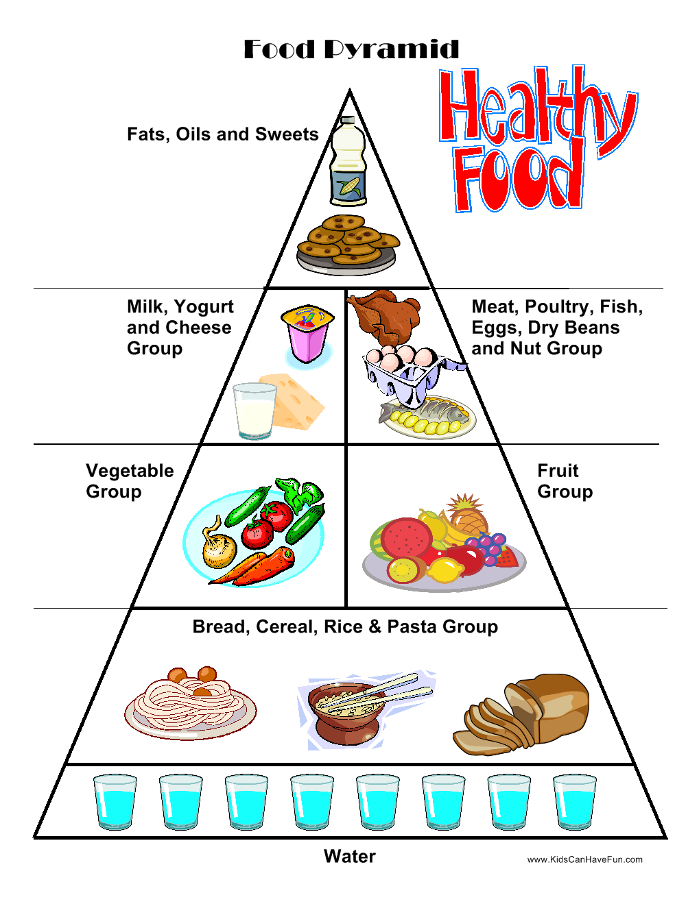 Food Worksheets Cut U0026 Paste Activities Food Pyramid