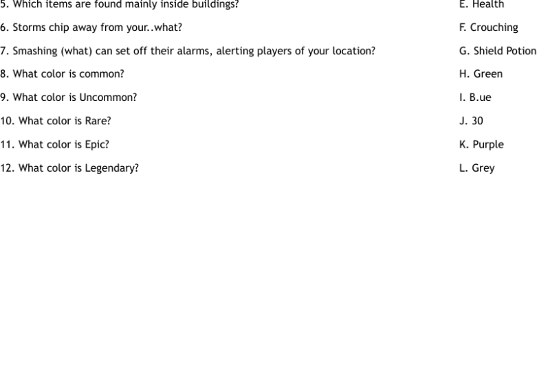 Free Printable Fortnite Worksheets Pdf