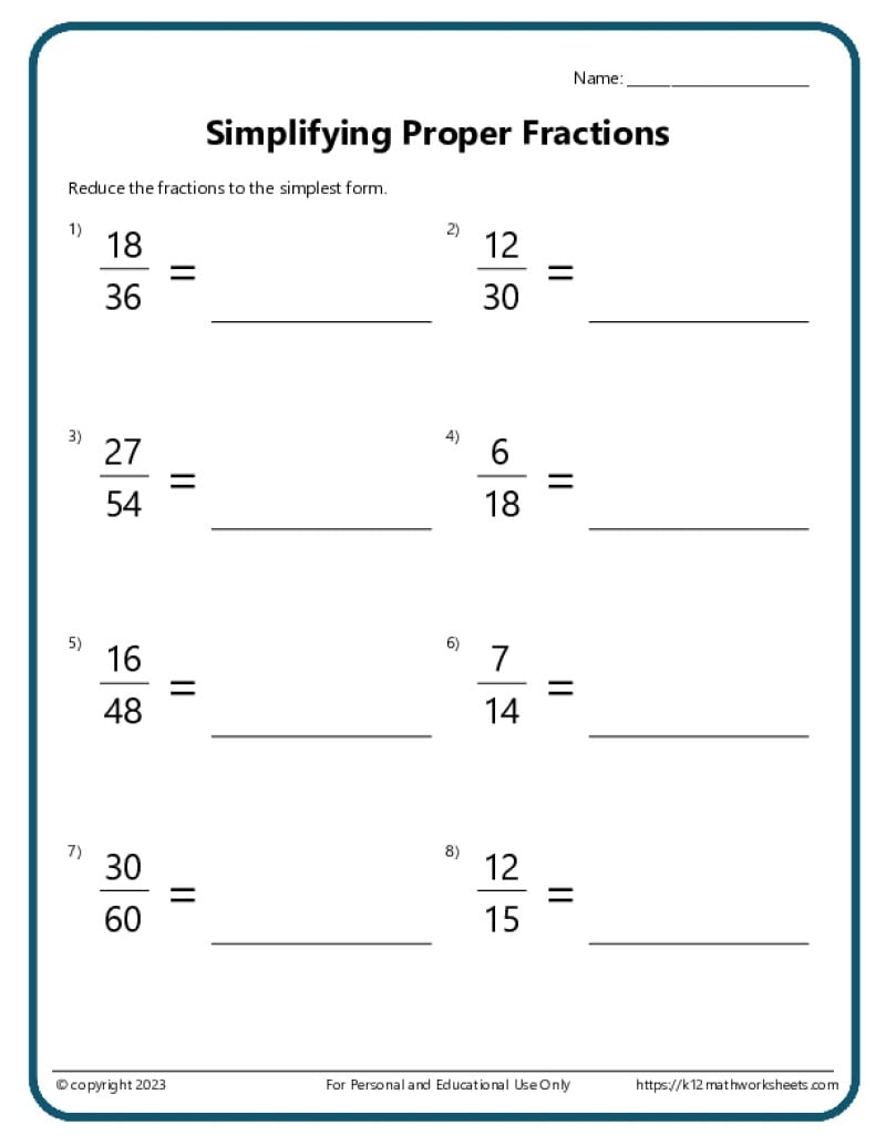 Free Printable Fractions Worksheets For Kindergarten