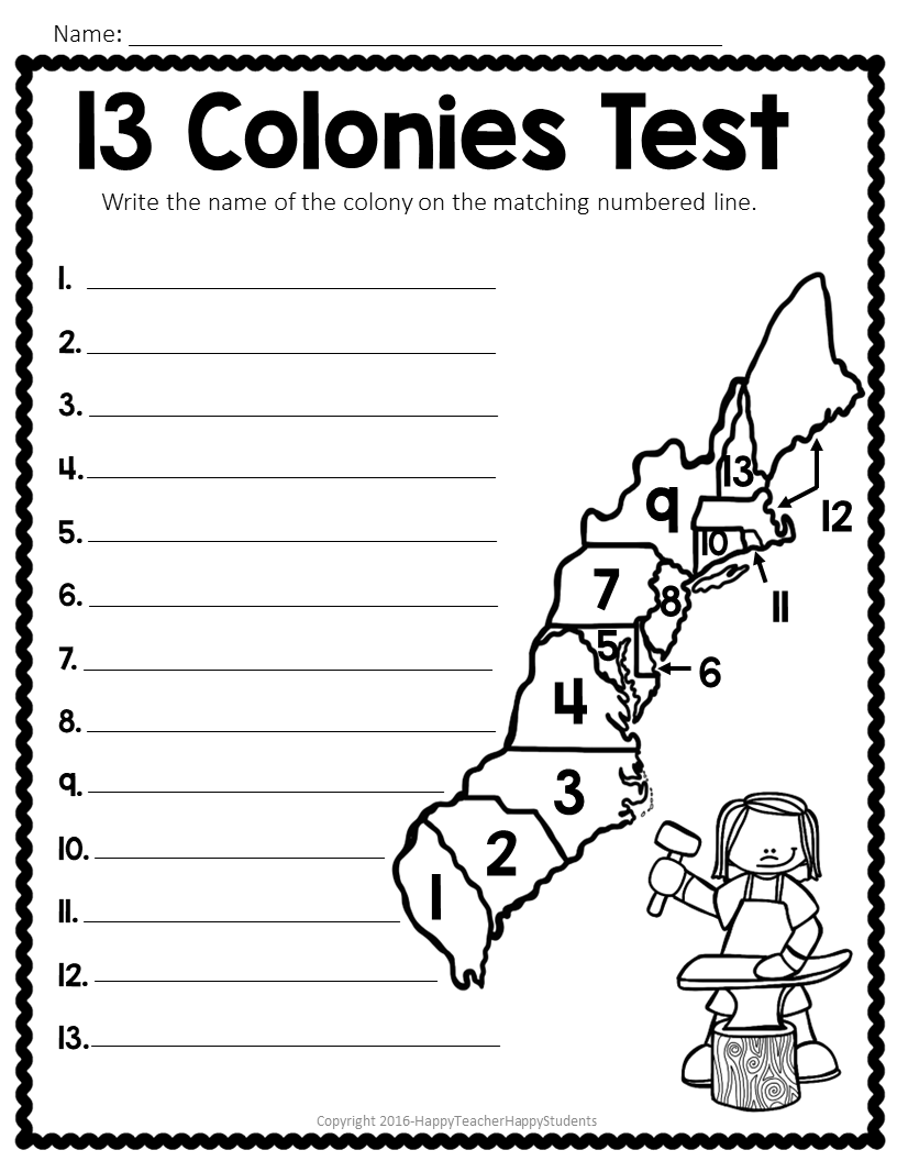 Free 13 Colonies Worksheet Pdf Download Free 13 Colonies 