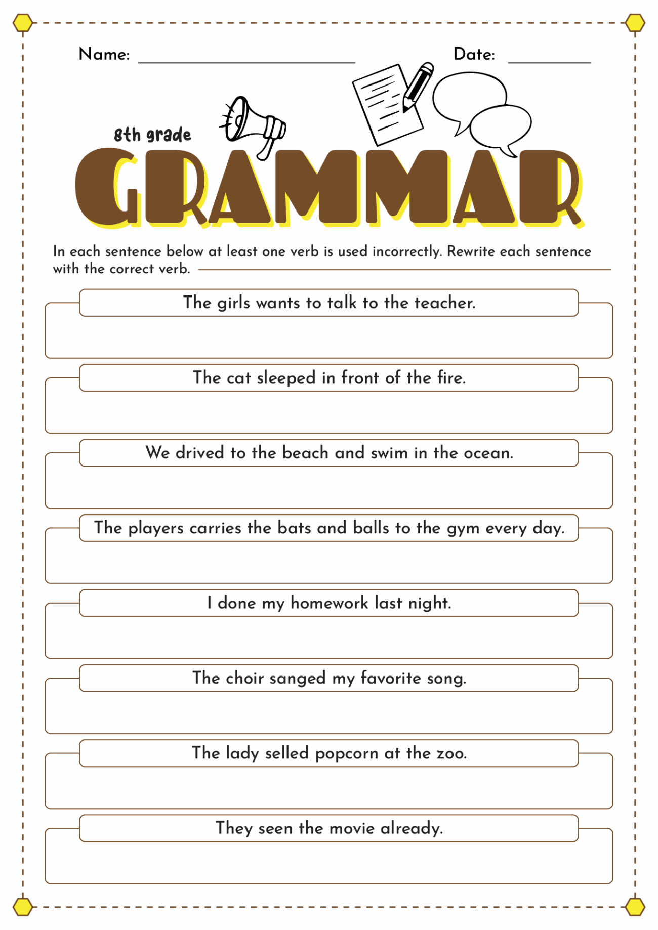 Free 8th Grade Grammar Worksheet Download Free 8th Grade Grammar Worksheet Png Images Free Worksheets On Clipart Library