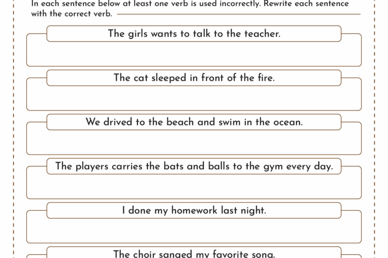 Free Printable 8th Grade Grammar Worksheets