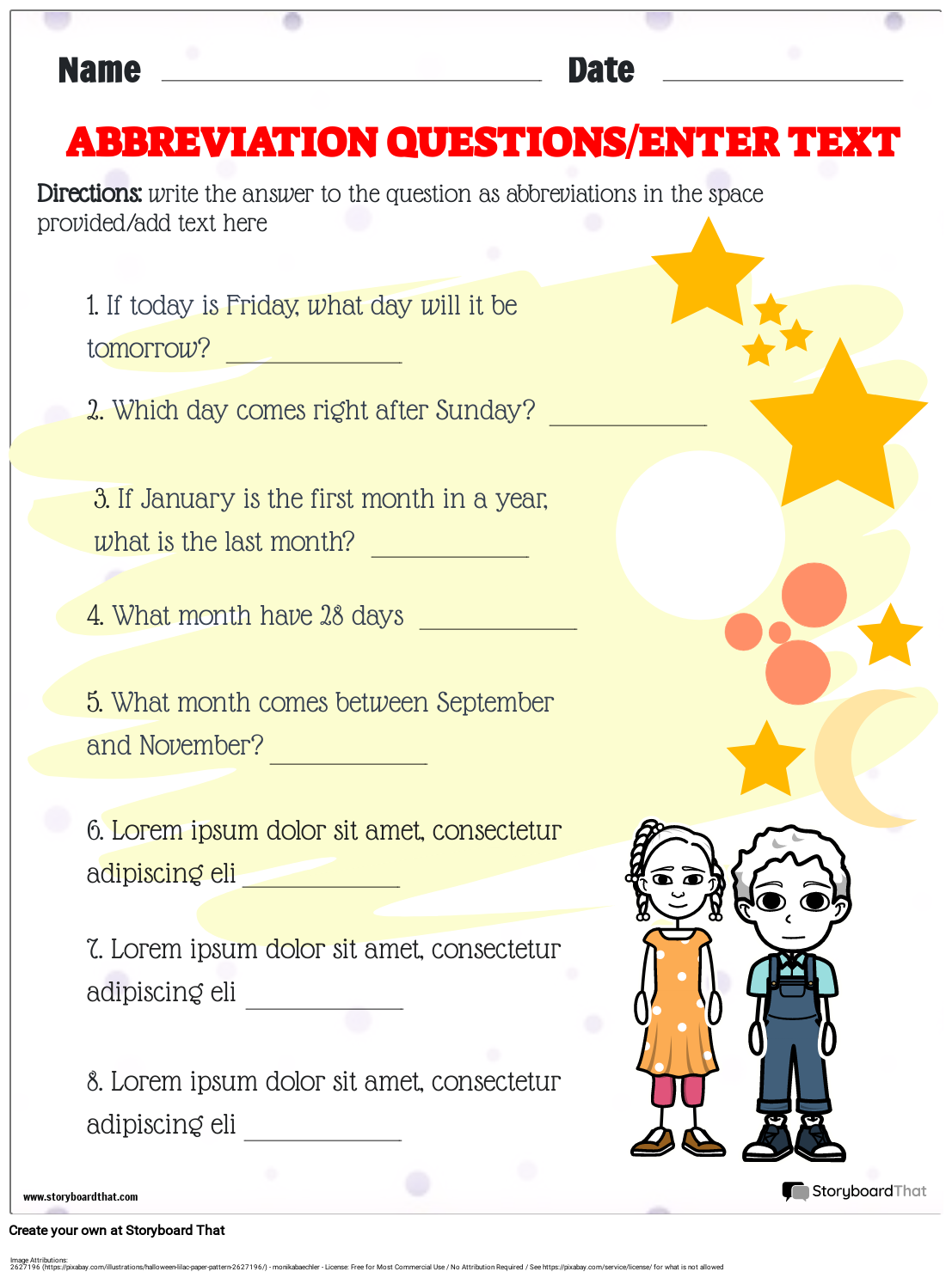 Free Abbreviation Worksheets Activity And Learning