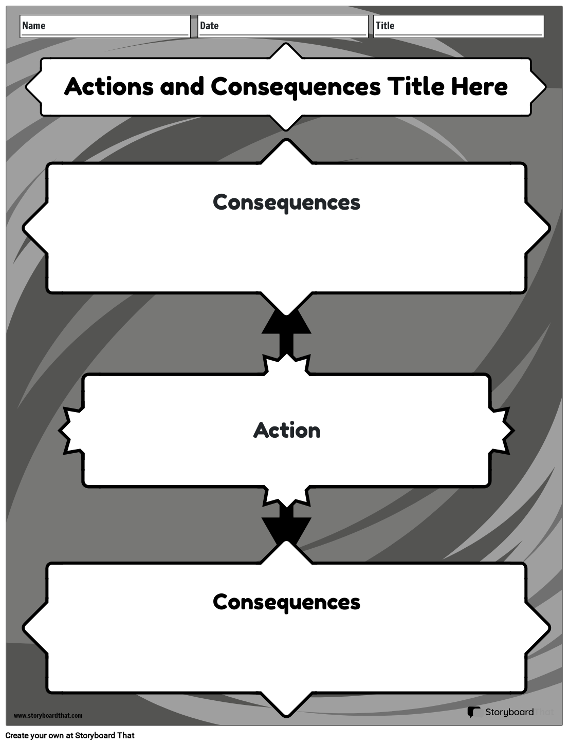 Free Actions U0026 Consequences Customizable Worksheets