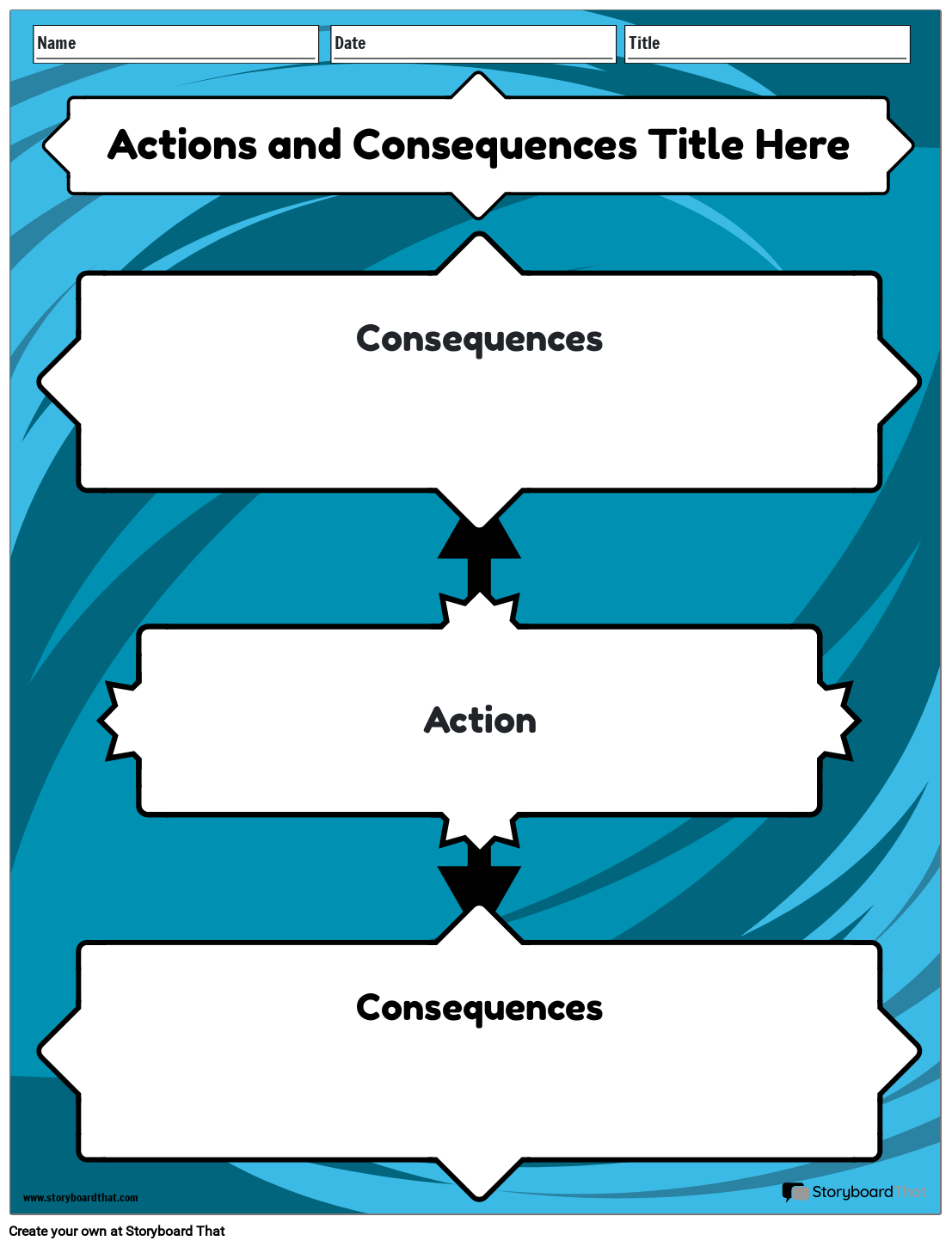 Free Actions U0026 Consequences Customizable Worksheets