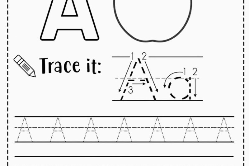 Printable Letter Tracing Sheets For Preschoolers