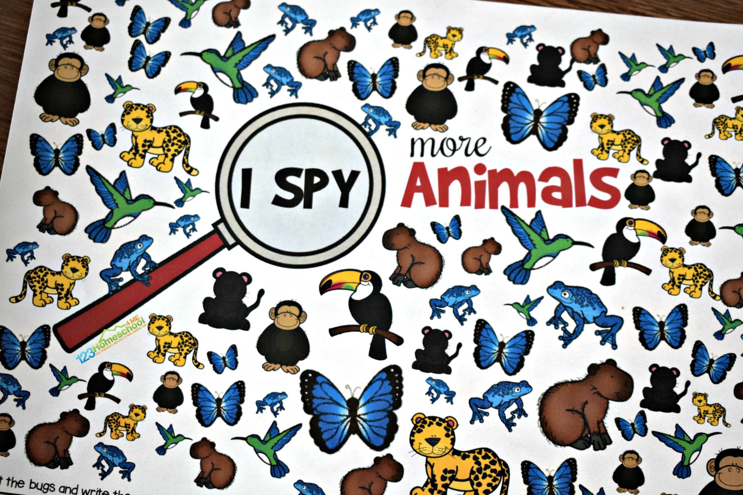 FREE Animal I Spy Printables Worksheets For Kids Pdf FREE Animal I Spy Printables Worksheets For Kids Pdf
