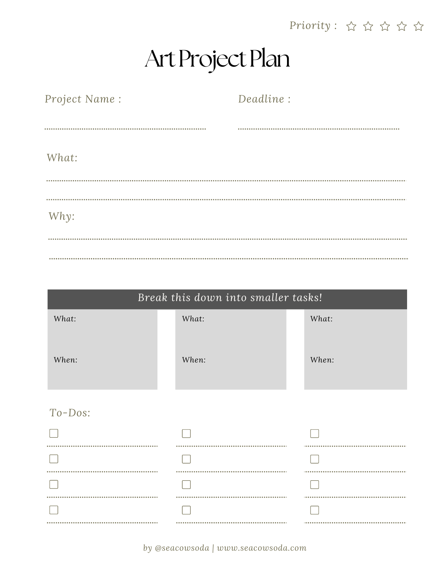 Free Art Project Planner Printable Lindsay Lauters Miller s Ko Free Art Project Planner Printable Lindsay Lauters Miller s Ko