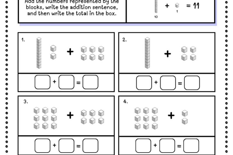 Free Printable Base 10 Blocks Worksheet