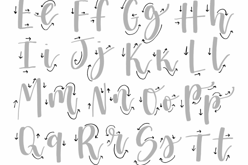 Free Calligraphy Alphabet Worksheets