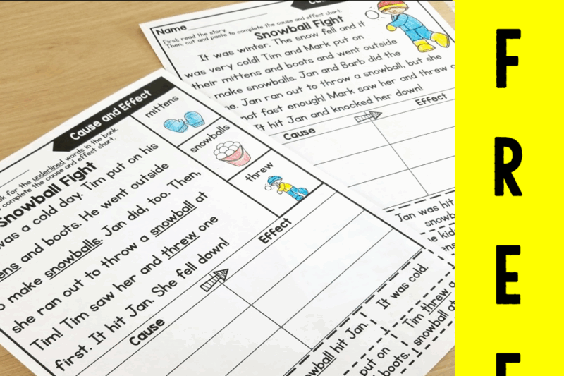 Cause And Effect Reading Comprehension Worksheets