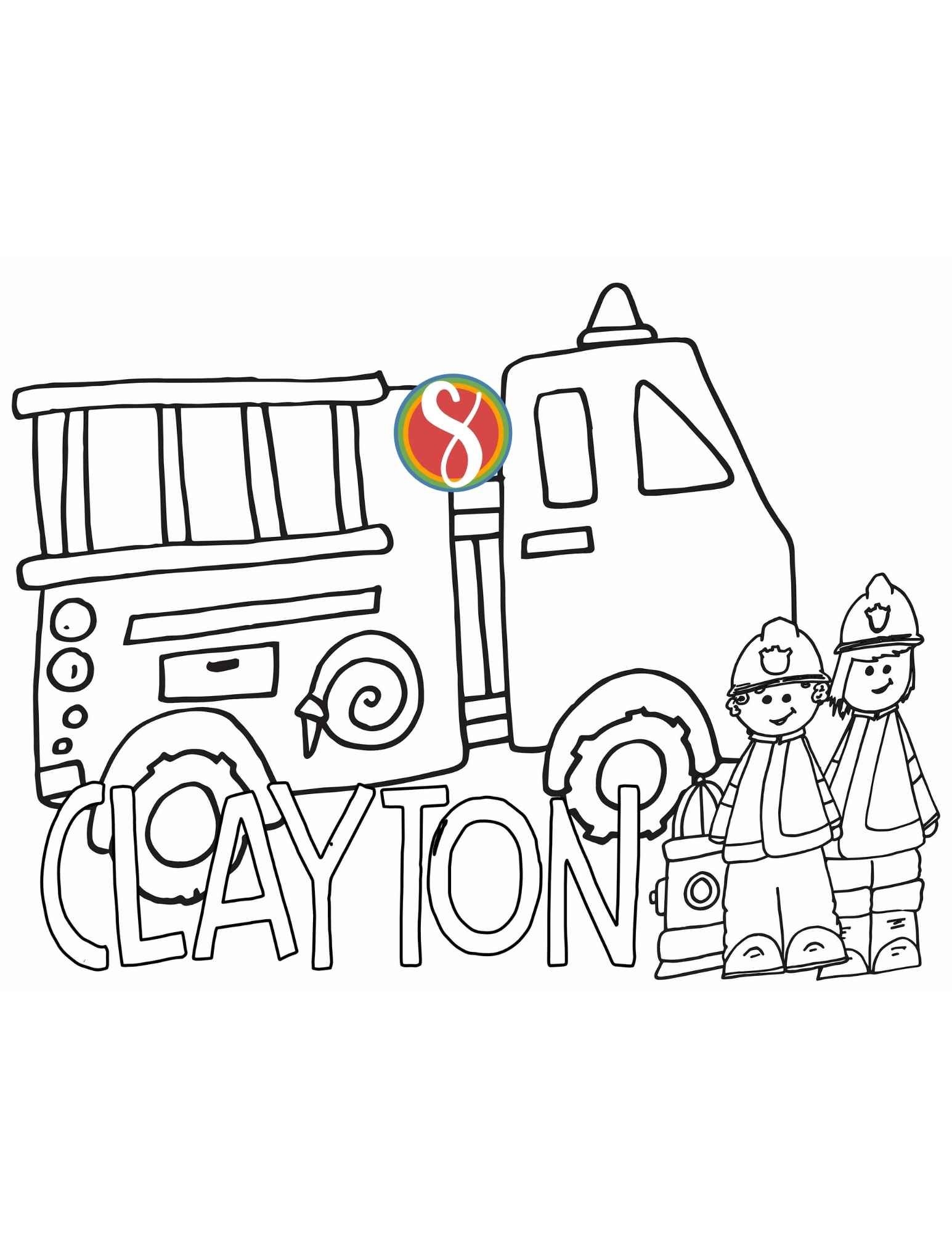 Free Clayton Coloring Page Stevie Doodles