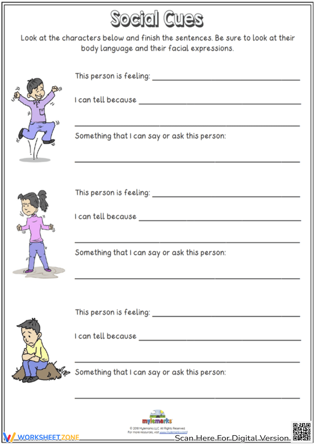 Free Collection Of Social Skills Worksheets For Autism