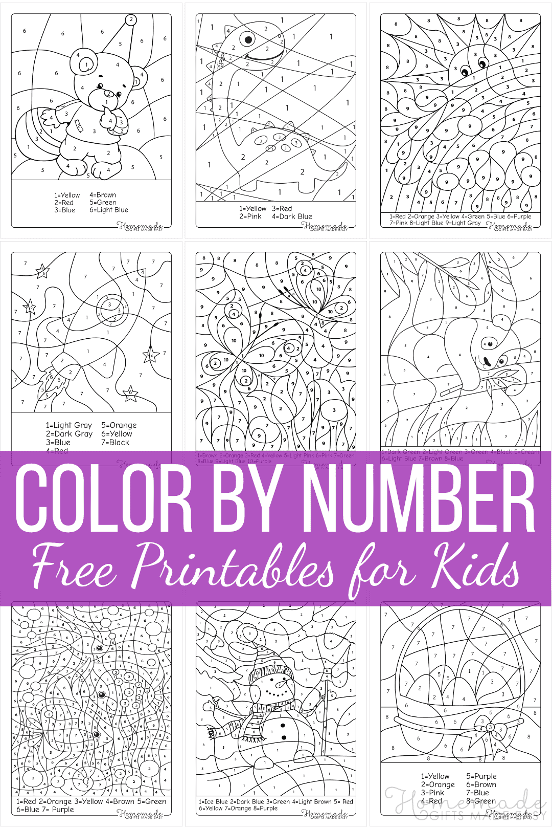 Free Color By Number Printables For Kids Free Color By Number Printables For Kids