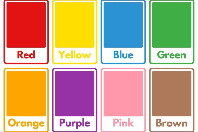 Preschool Color Flash Cards Printable