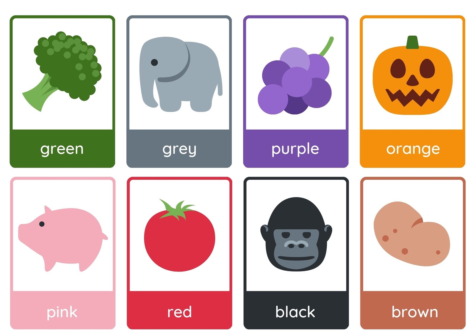 Free Color Flashcard Templates To Edit And Print Canva