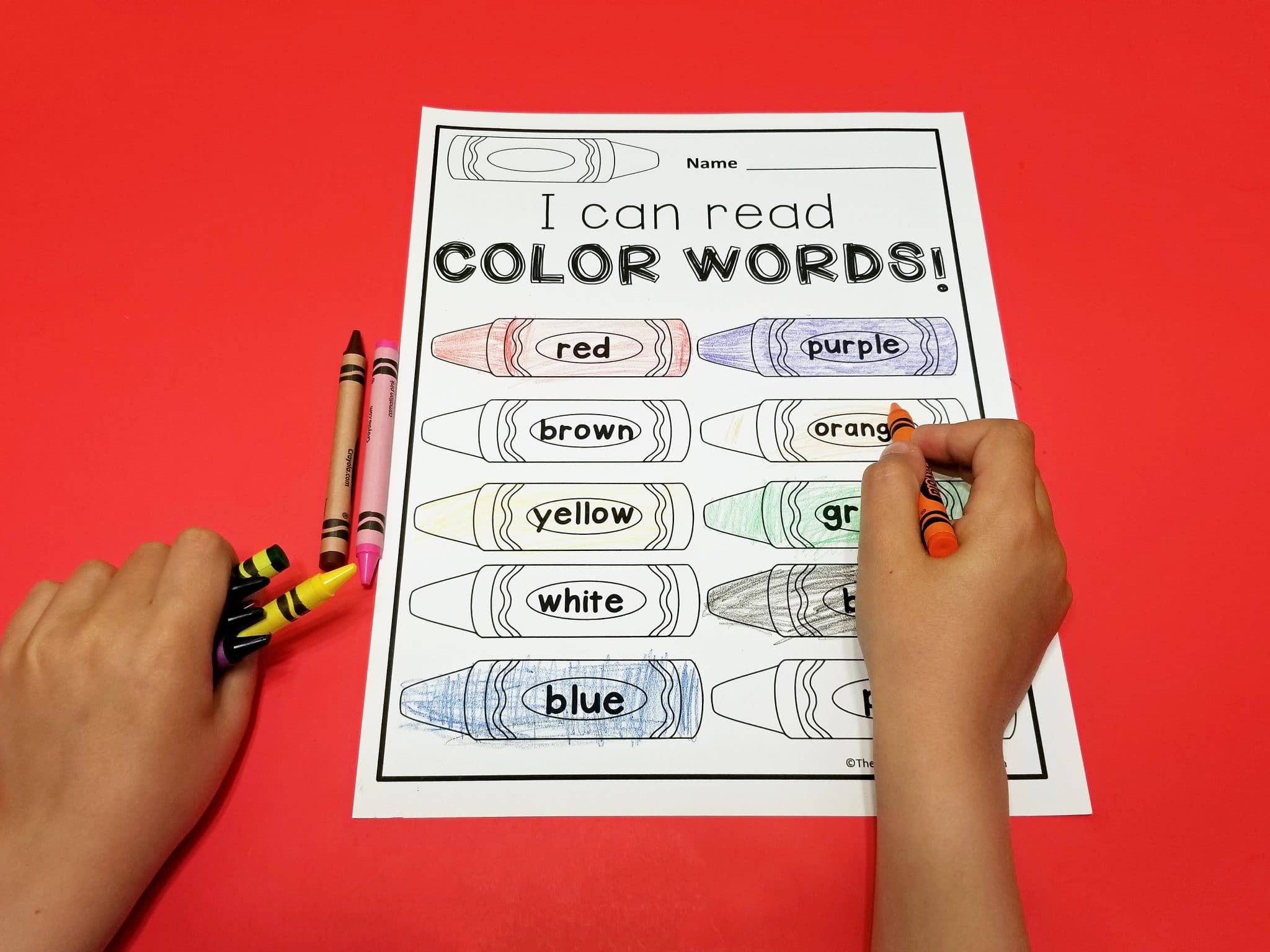 Free Color Words Printables The Kindergarten Connection Free Color Words Printables The Kindergarten Connection