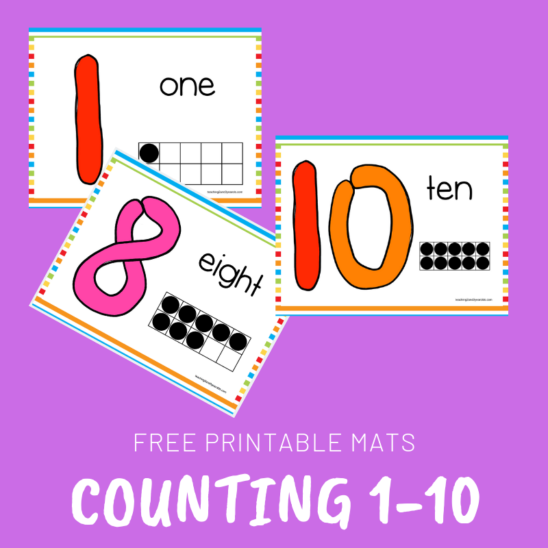 Free Counting Play Dough Printable Mats For Toddlers And Preschoolers