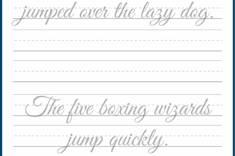 Free Cursive Printable Worksheets With Sentences
