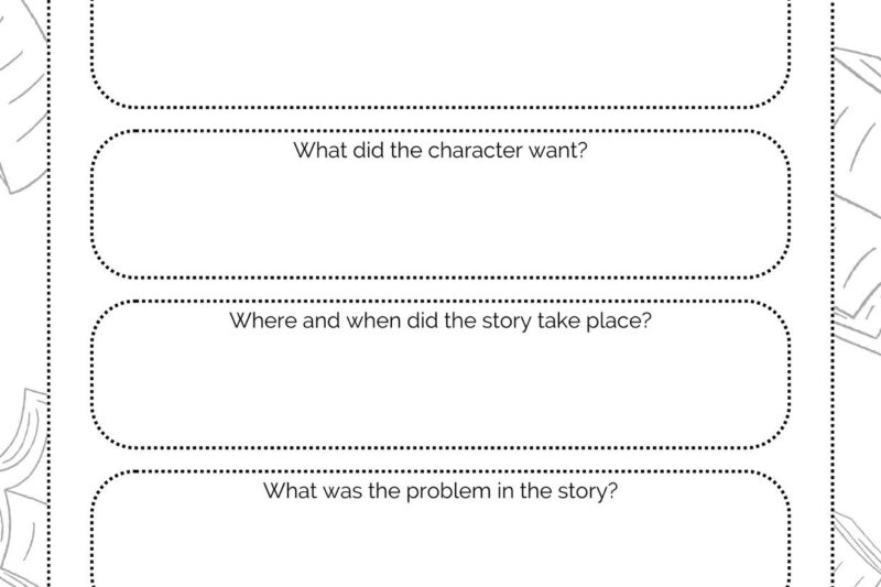 Reading Comprehension Open-Ended Questions Worksheets