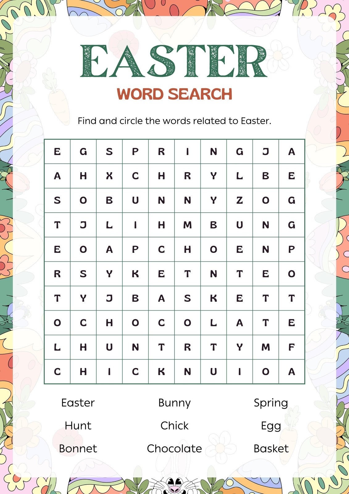 Free Printable Easter Sunday Worksheet Free Printable Easter Sunday Worksheet