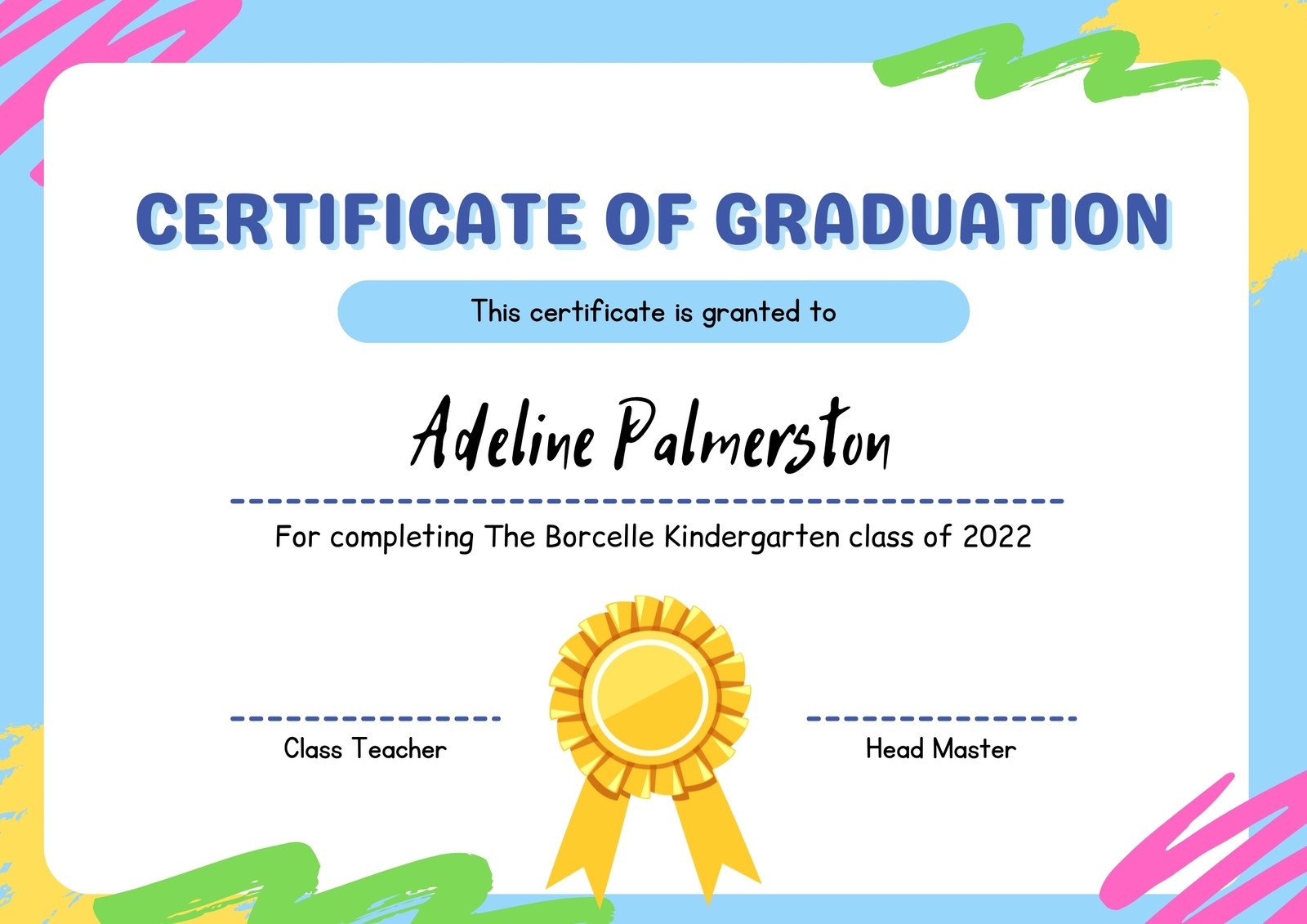 Editable Preschool Certificate Printables