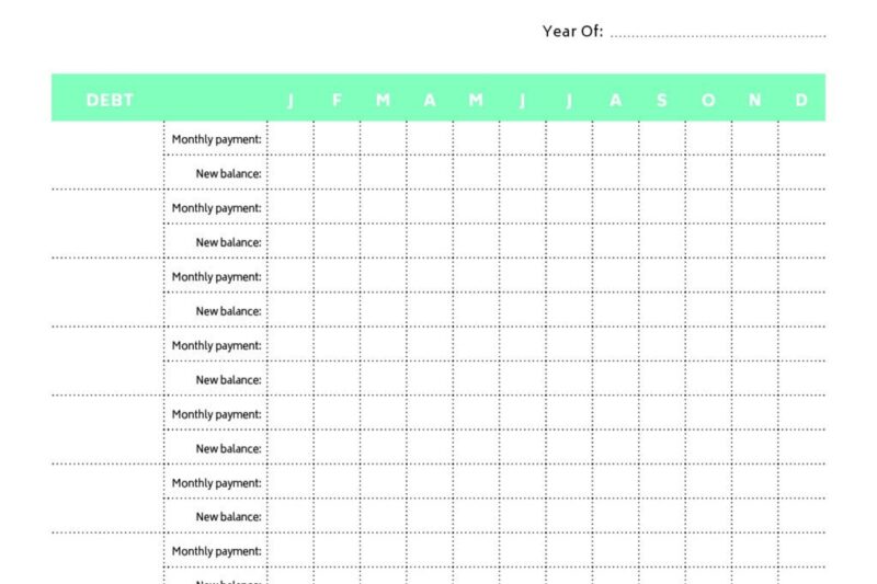Free Printable Debt Snowball Worksheet Printable