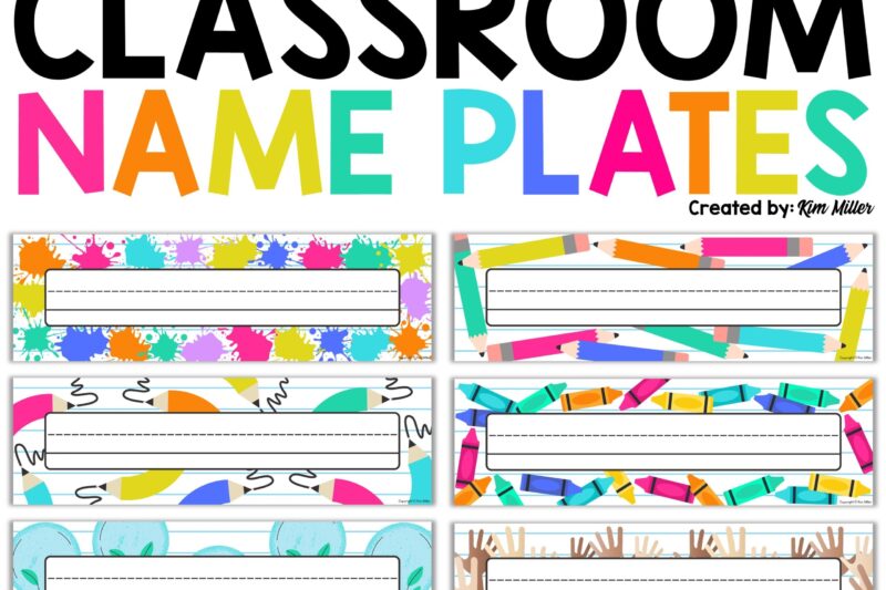 Free Printable Preschool Desk Name Tags