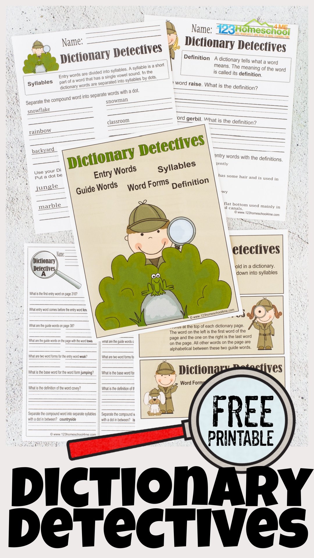 FREE Dictionary Detective Skills Worksheets For Kids FREE Dictionary Detective Skills Worksheets For Kids