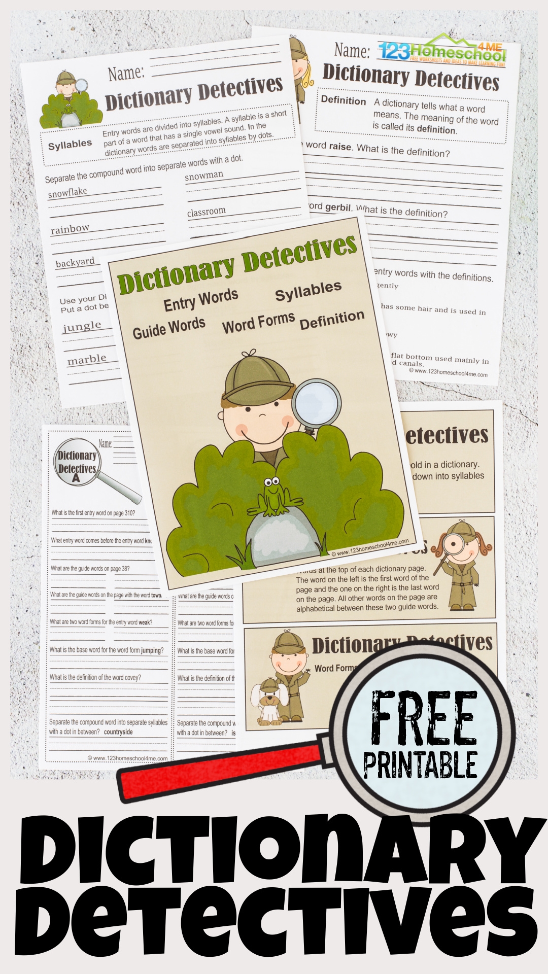 FREE Dictionary Detective Skills Worksheets For Kids FREE Dictionary Detective Skills Worksheets For Kids