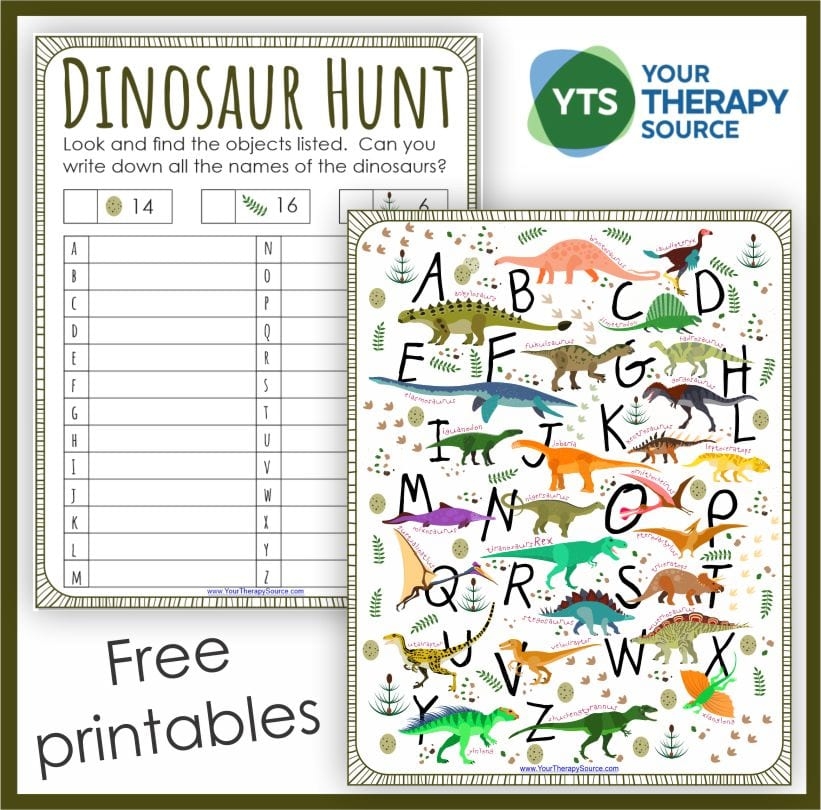 Free Preschool Dinosaur Theme Printables