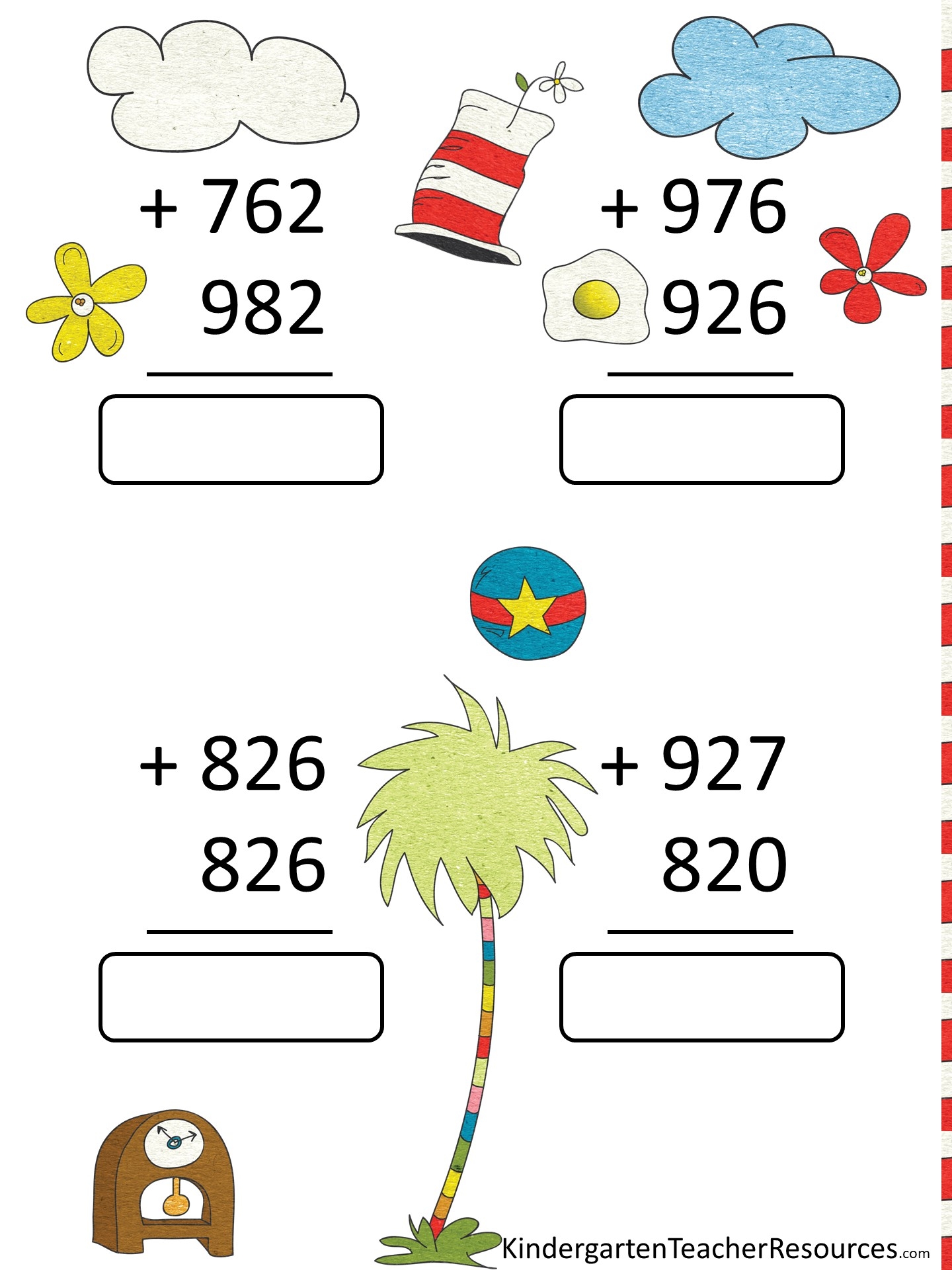 Dr Seuss Math Worksheets For Kindergarten Dr Seuss Math Worksheets For Kindergarten