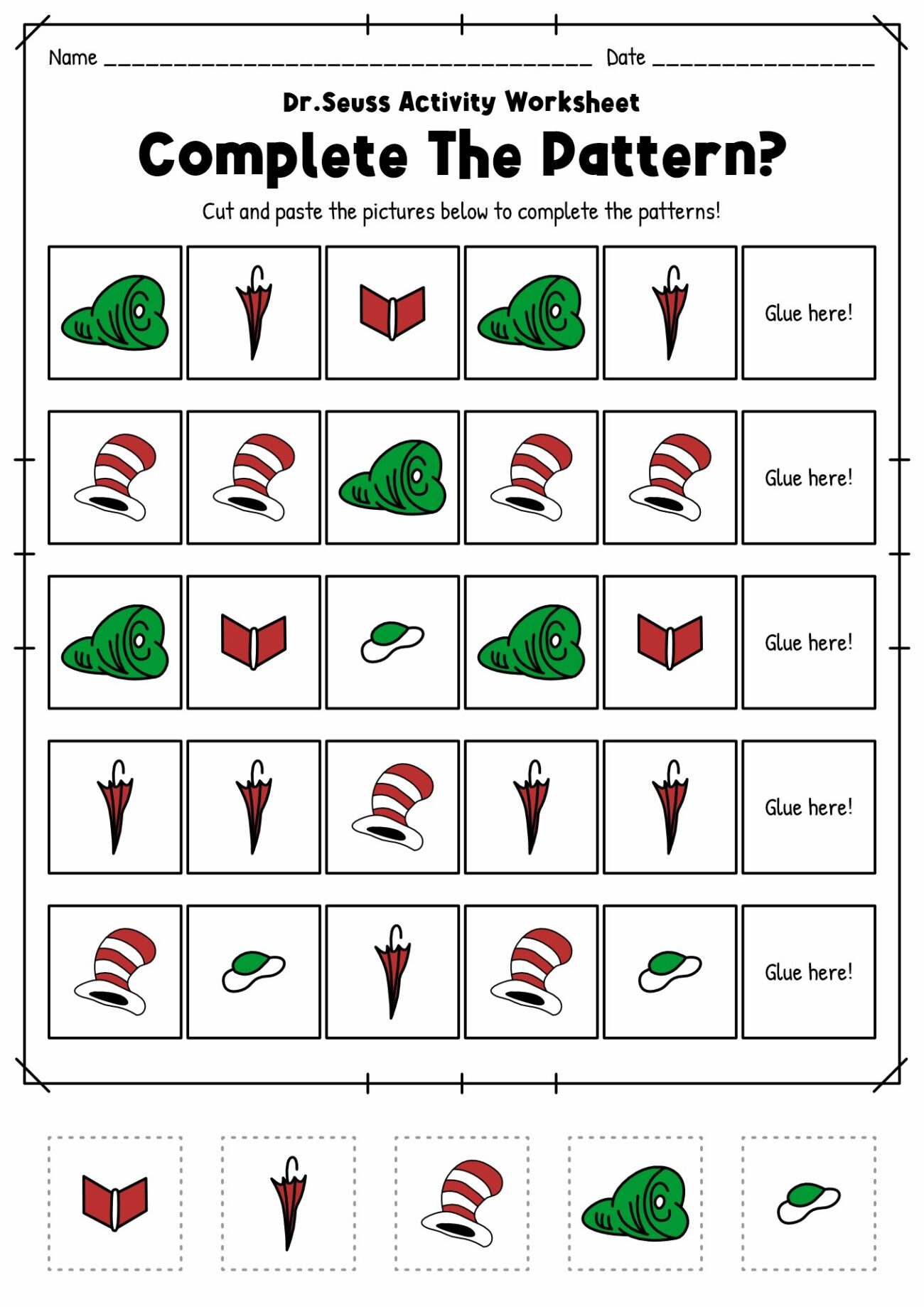 Free Dr Seuss Printables For Kindergarten Download Free Dr Seuss Printables For Kindergarten Png Images Free Worksheets On Clipart Library
