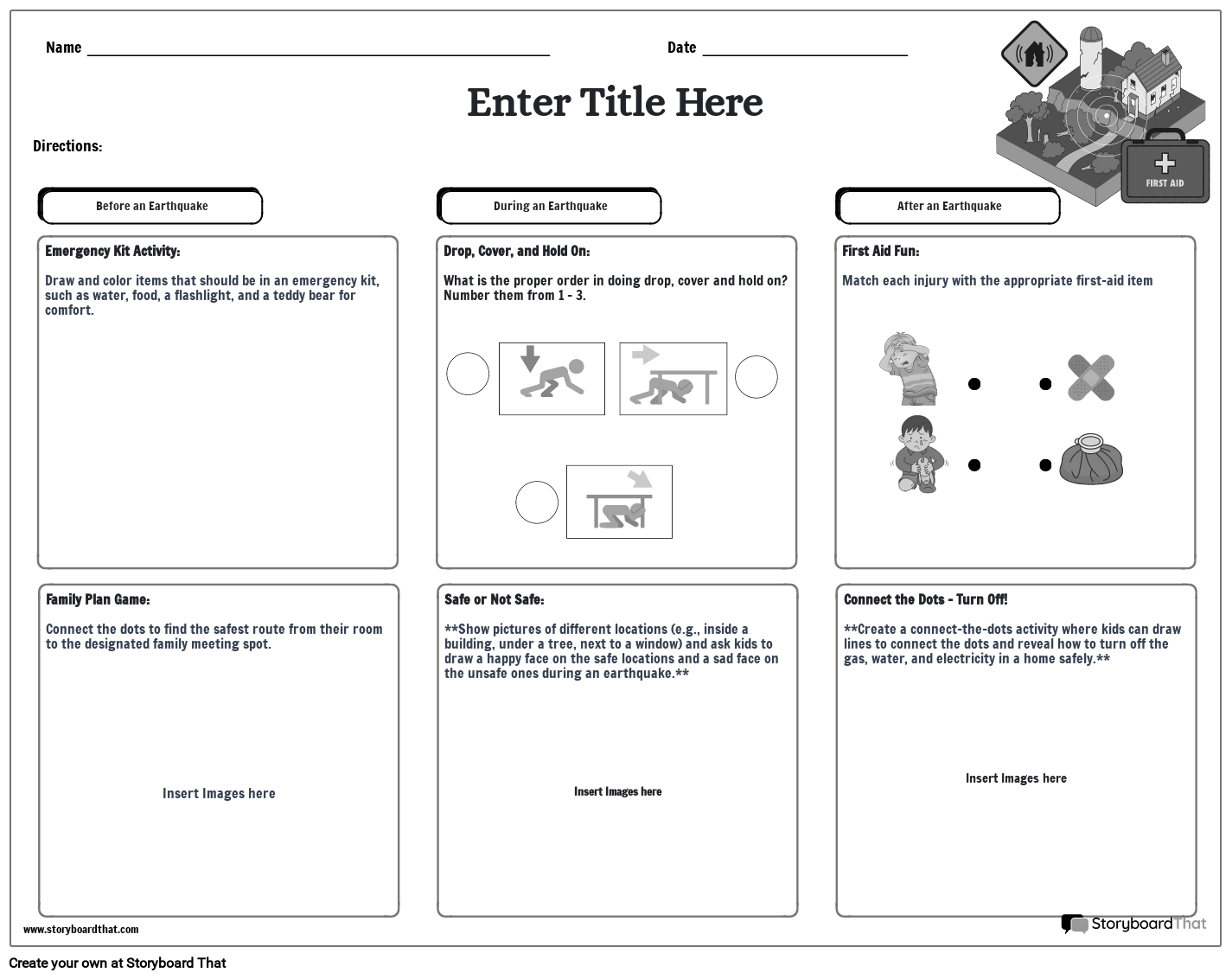 Free Printable Earthquake Worksheets Pdf