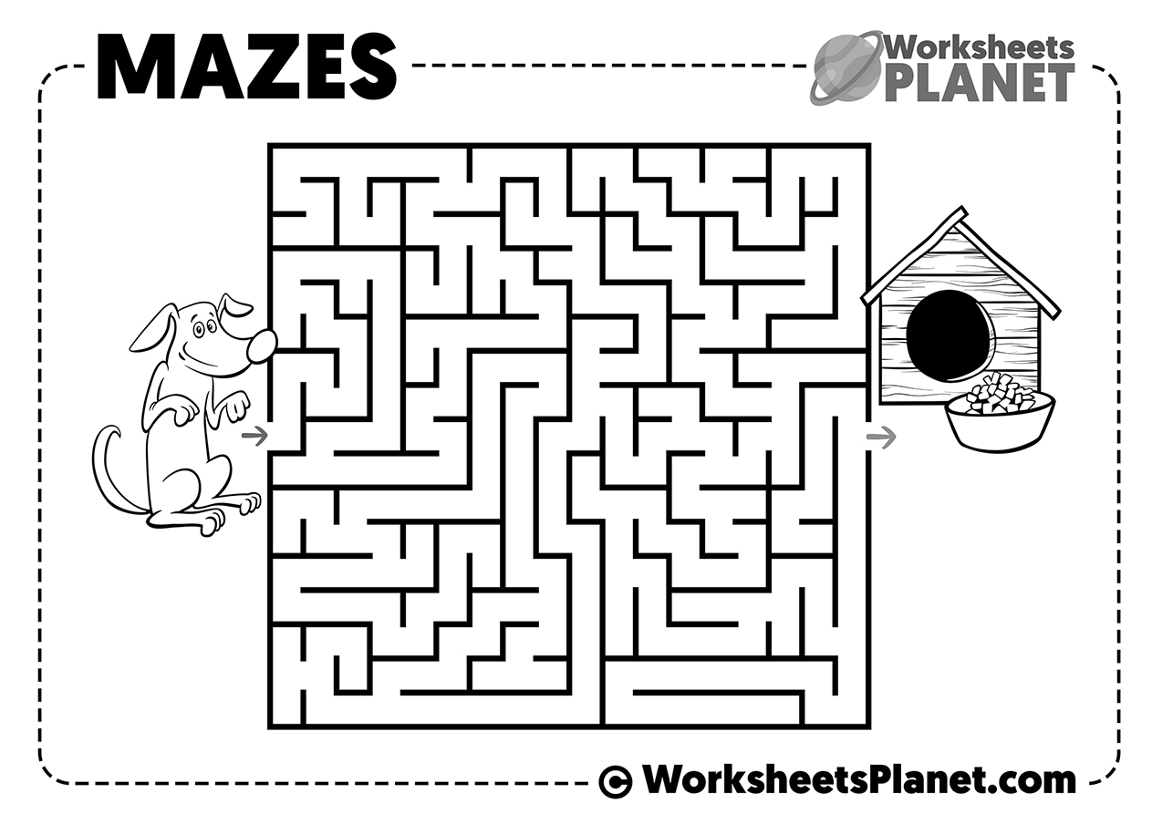 First Grade Maze Worksheets