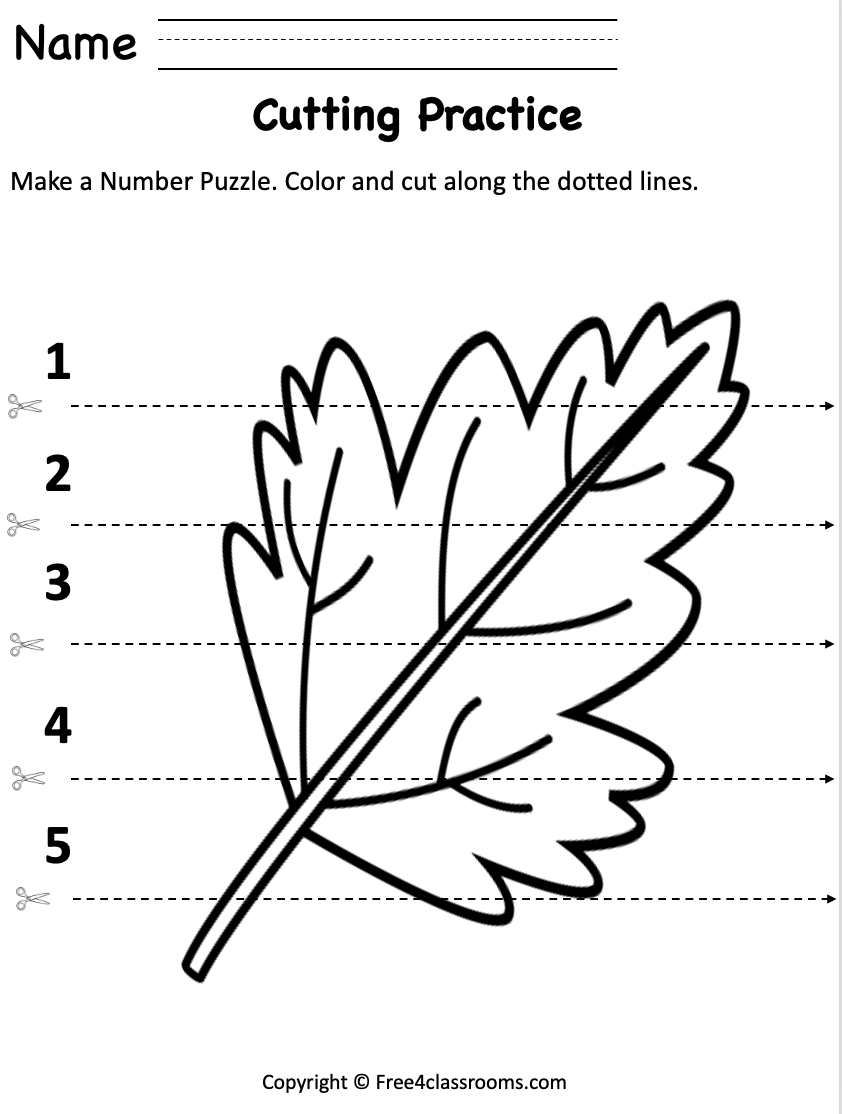 Free Fall Worksheet For Preschool And Kinder Fine Motor Skills