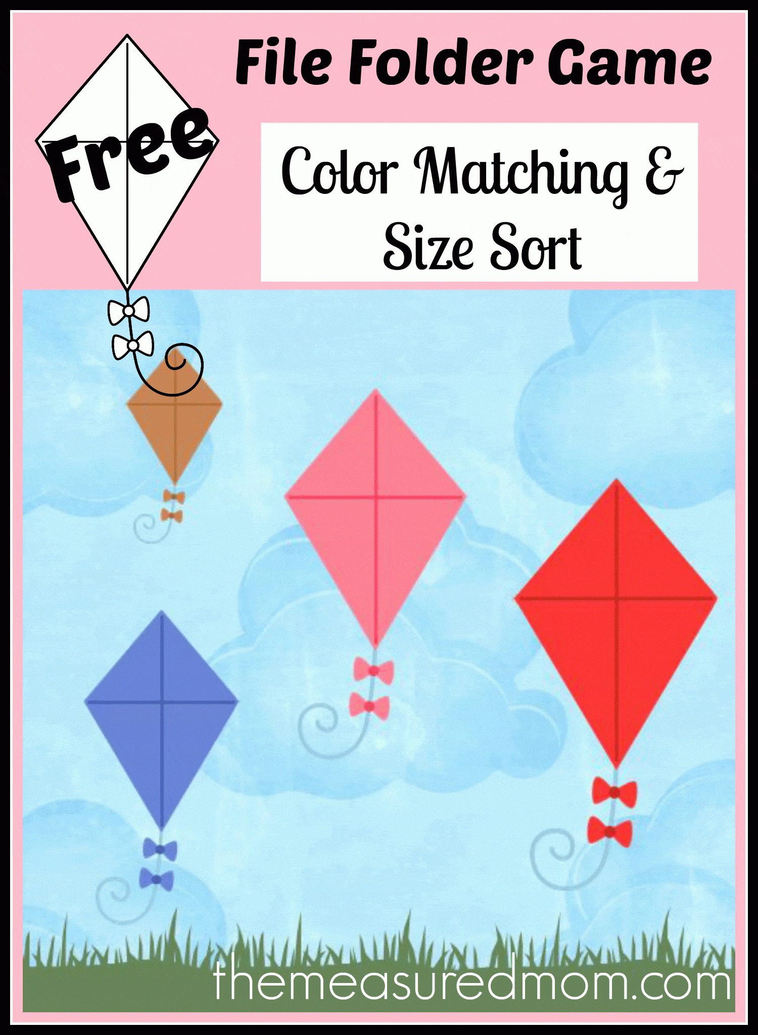 Free File Folder Game For Preschoolers Kites The Measured Mom