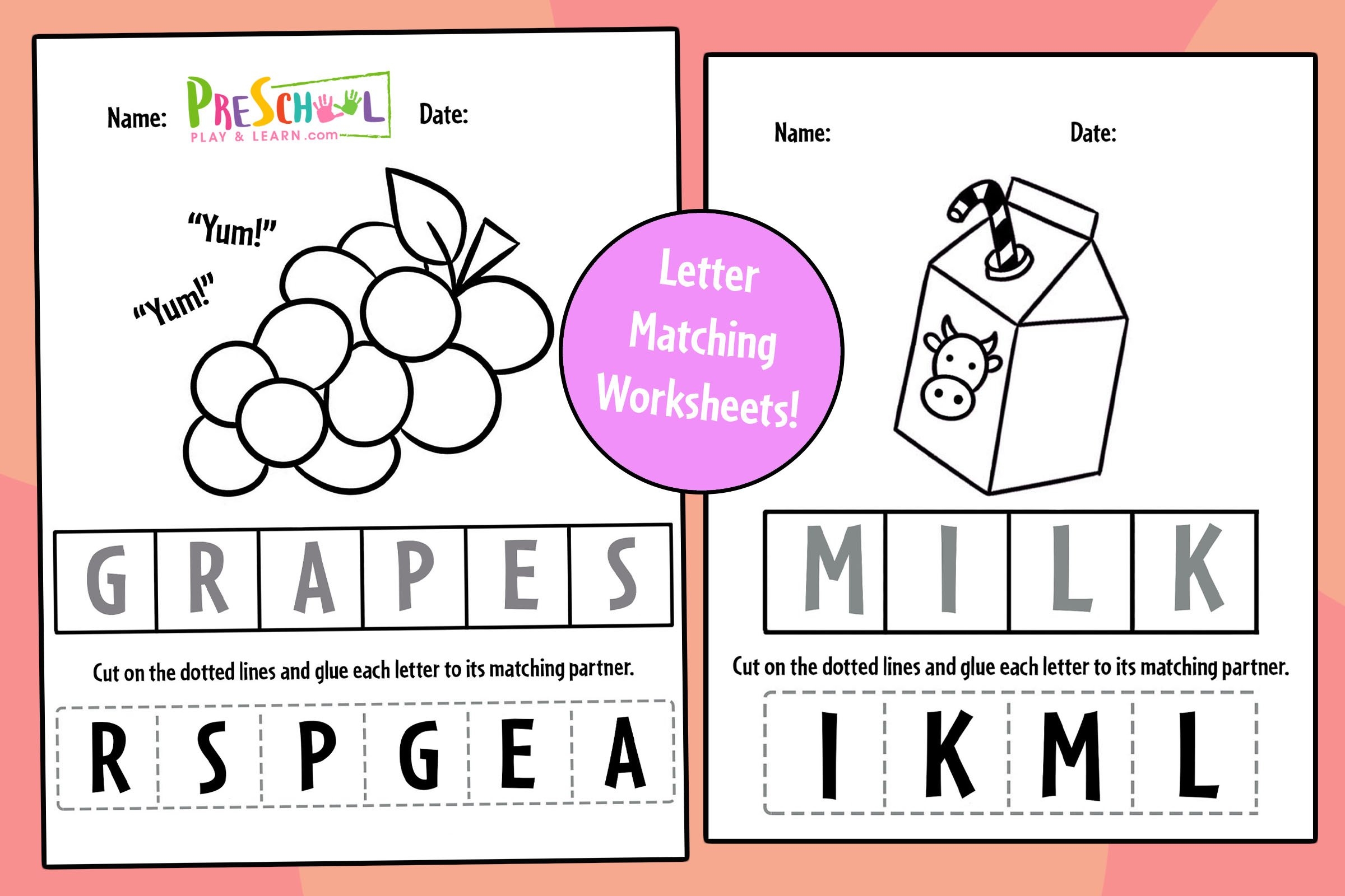 Free Printable Matching Letters.For Preschoolers Free Printable Matching Letters.For Preschoolers