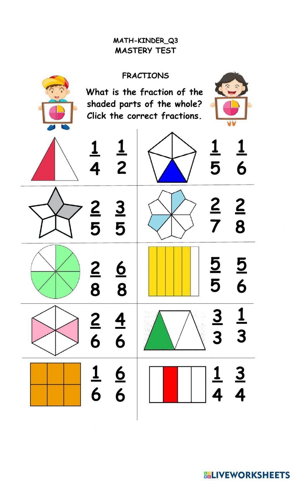 Free Fractions For Kindergarten Worksheet Download Free Fractions 