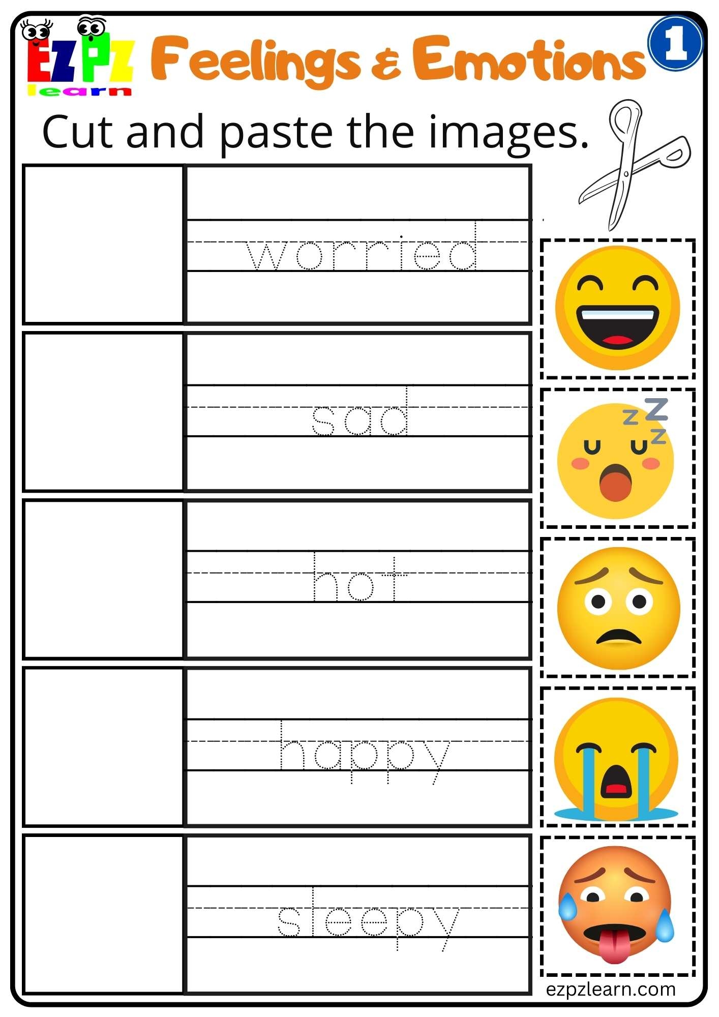 1st Grade Feelings Worksheets Free Printable