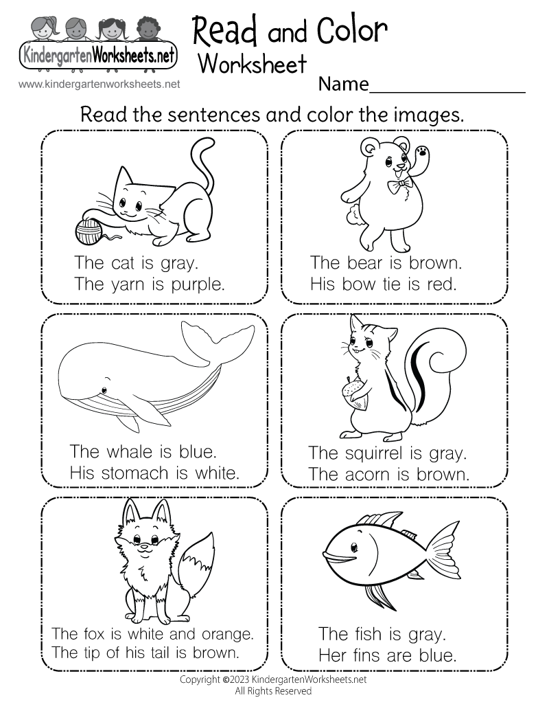 Free Printable Beginner Reading Worksheets