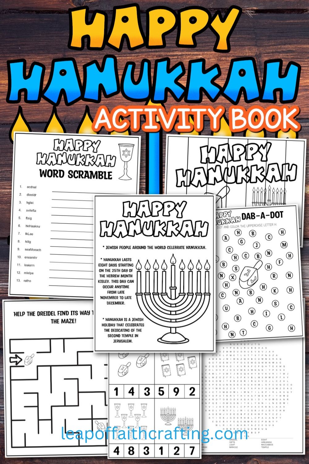 FREE Hanukkah Worksheet 7 Page Activity Book Leap Of Faith Crafting FREE Hanukkah Worksheet 7 Page Activity Book Leap Of Faith Crafting