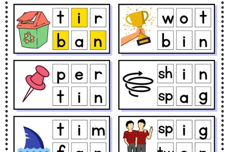 Word Family Worksheet For Kindergarten
