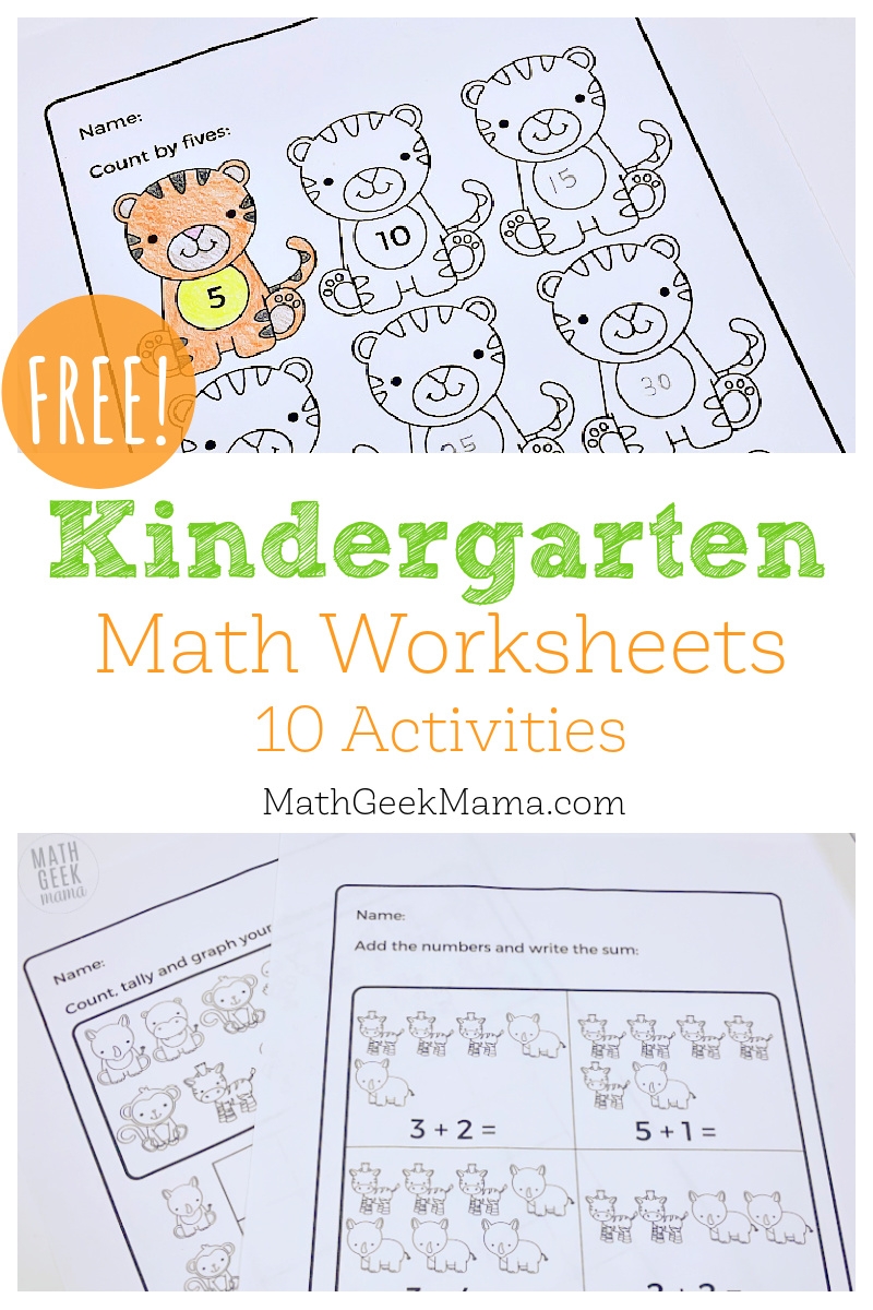Math For Kindergarten Worksheets Free