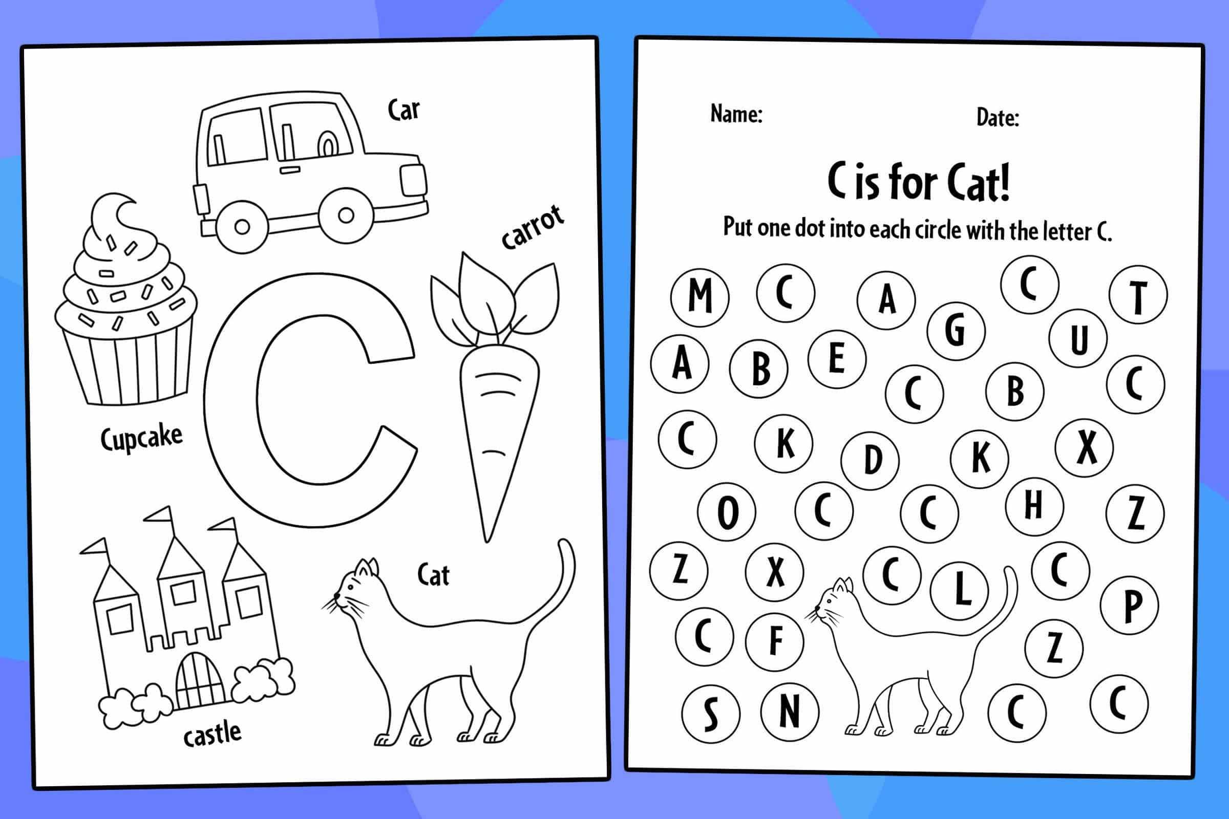 FREE Letter C Worksheets For Preschool The Hollydog Blog Worksheets Library